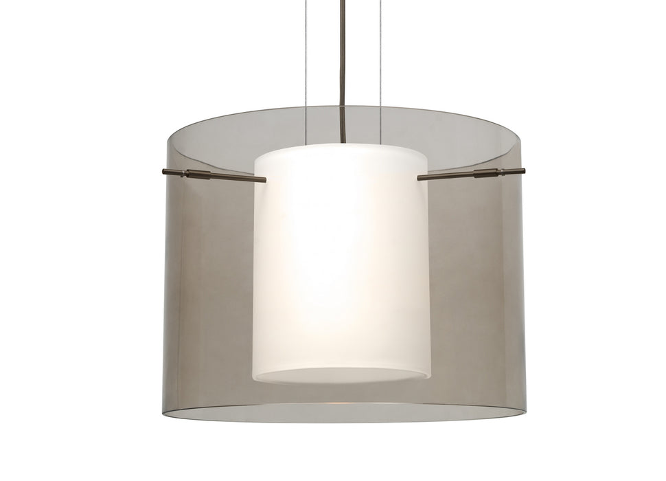 Besa 1KG-S00707-BR One Light Pendant, Bronze