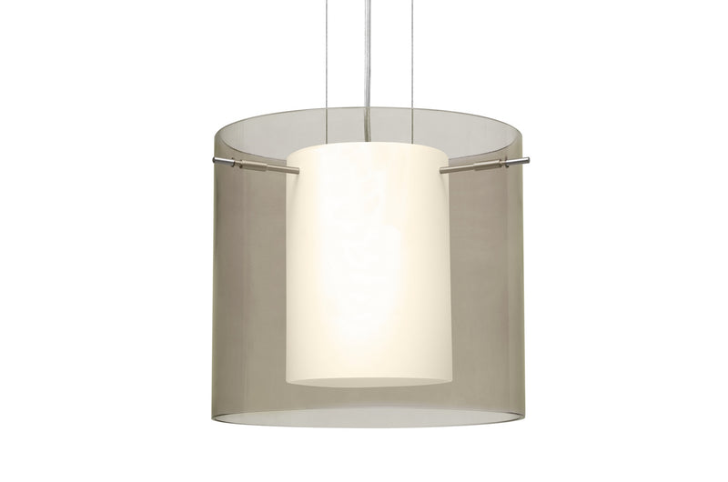 Besa 1KG-S18407-SN One Light Pendant, Satin Nickel