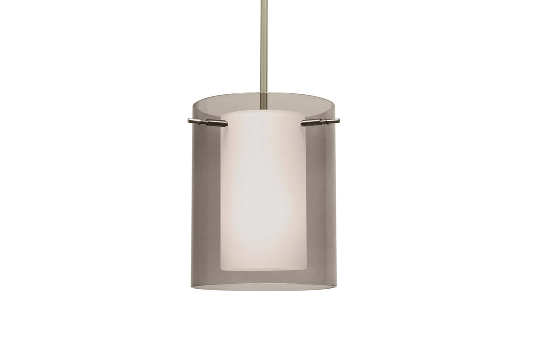 Besa 1TT-S00607-SN One Light Pendant, Satin Nickel