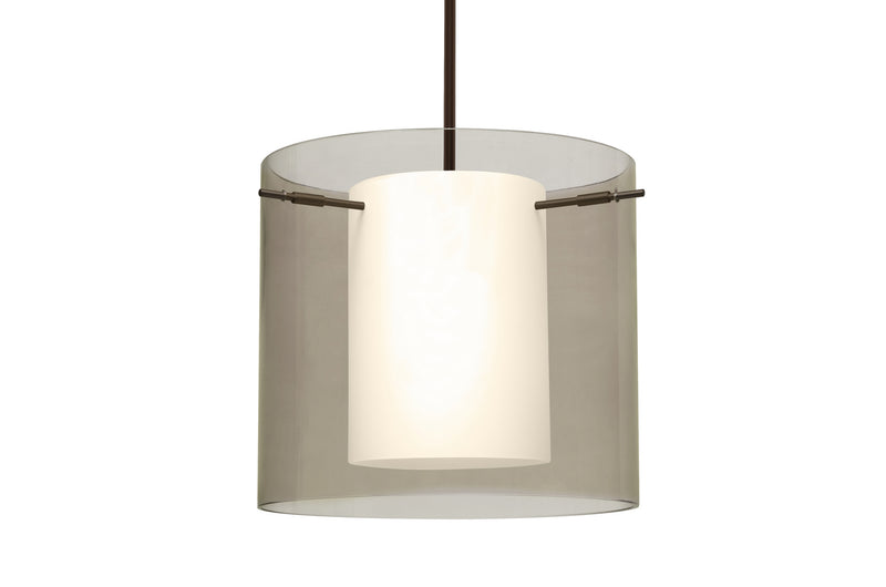 Besa 1TT-S18407-BR One Light Pendant, Bronze