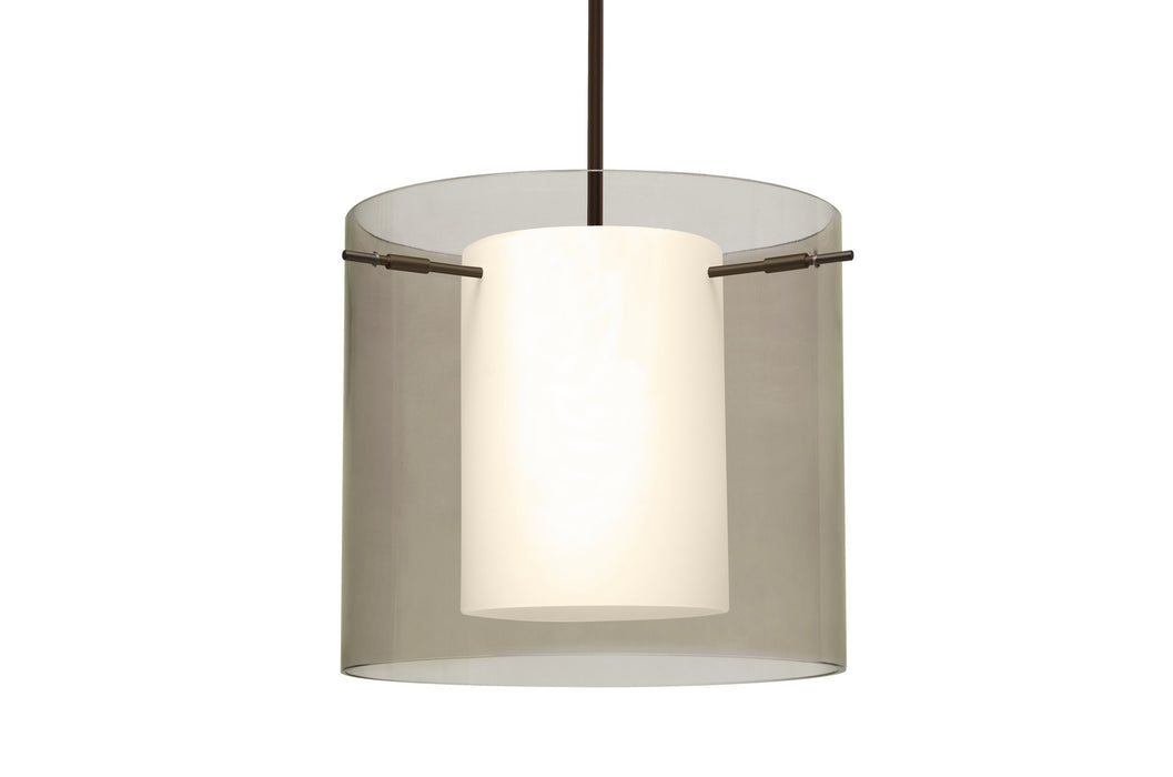 Besa 1TT-S18407-BR One Light Pendant, Bronze