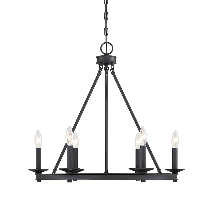Savoy House 1-307-6-89 Six Light Chandelier, Matte Black
