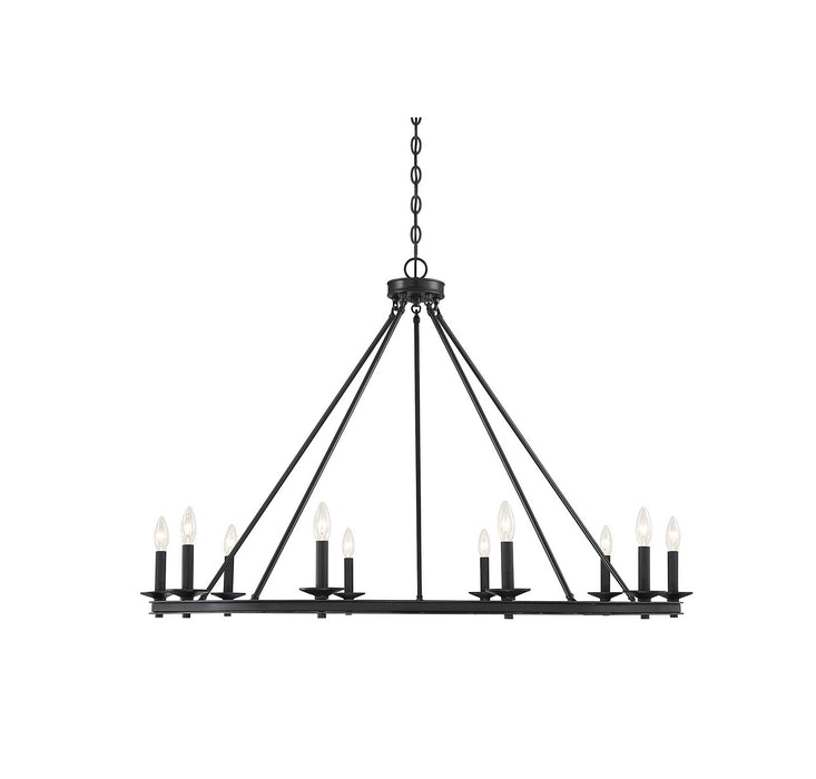 Savoy House 1-310-10-89 Ten Light Chandelier, Matte Black