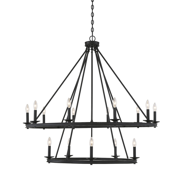 Savoy House 1-312-15-89 15 Light Chandelier, Matte Black