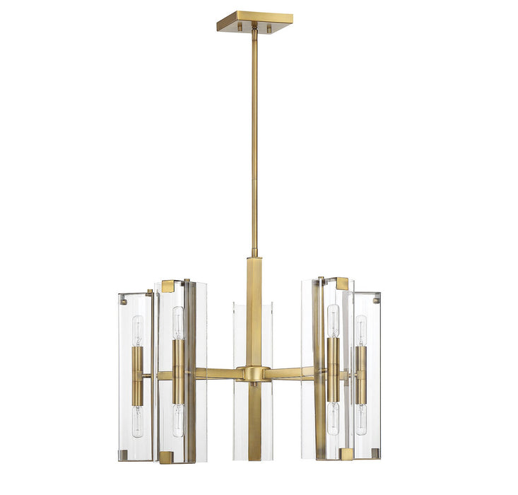 Savoy House 1-9772-10-322 Ten Light Chandelier, Warm Brass