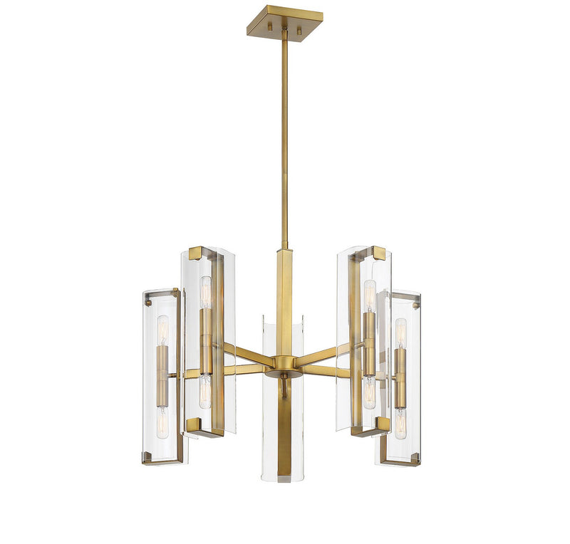 Savoy House 1-9772-10-322 Ten Light Chandelier, Warm Brass