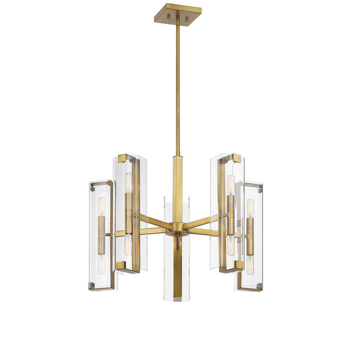 Savoy House 1-9772-10-322 Ten Light Chandelier, Warm Brass