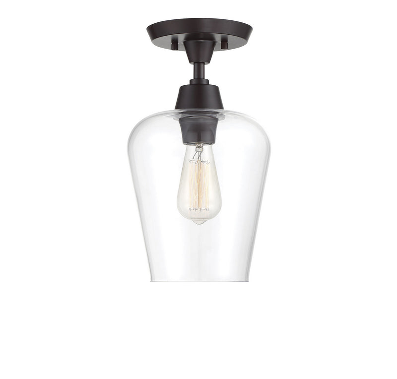 Savoy House 6-4037-1-13 One Light Semi-Flush Mount, English Bronze