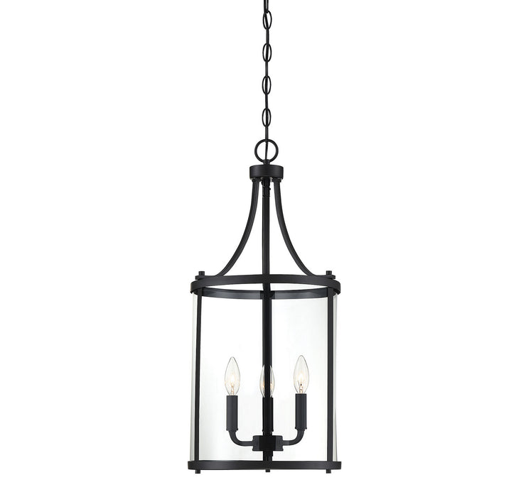 Savoy House 7-1040-3-BK Three Light Foyer Pendant, Black