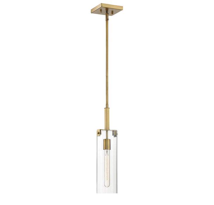Savoy House 7-9770-1-322 One Light Mini Pendant, Warm Brass