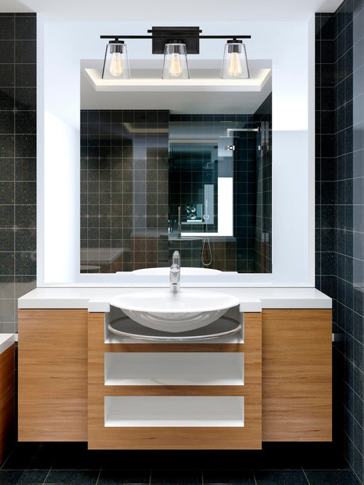 Savoy House 8-1020-3-BK Three Light Bath Bar, Black