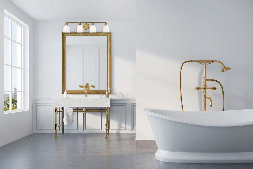 Savoy House 8-6836-4-322 Four Light Bath Bar, Warm Brass