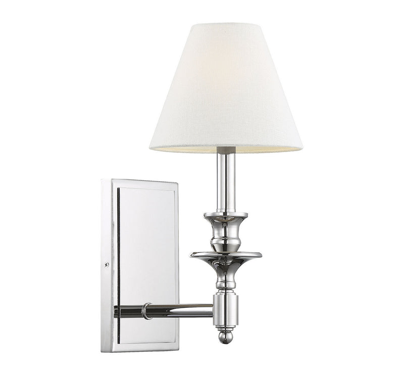 Savoy House 9-0700-1-109 One Light Wall Sconce, Polished Nickel