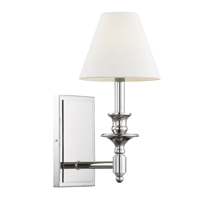Savoy House 9-0700-1-109 One Light Wall Sconce, Polished Nickel