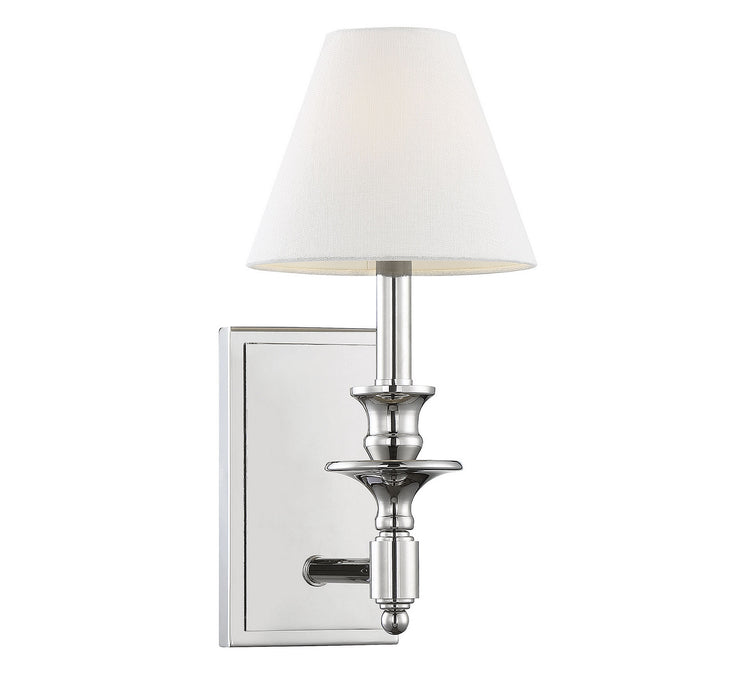 Savoy House 9-0700-1-109 One Light Wall Sconce, Polished Nickel
