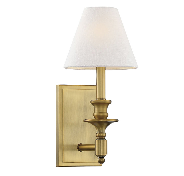 Savoy House 9-0700-1-322 One Light Wall Sconce, Warm Brass