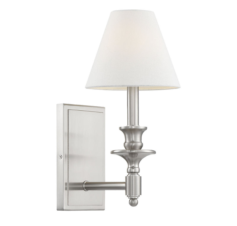 Savoy House 9-0700-1-SN One Light Wall Sconce, Satin Nickel