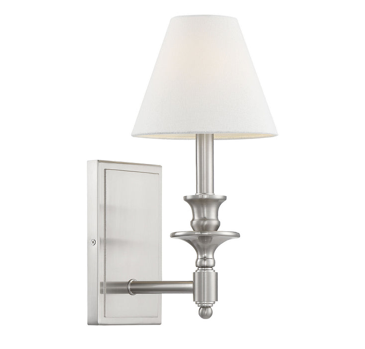 Savoy House 9-0700-1-SN One Light Wall Sconce, Satin Nickel