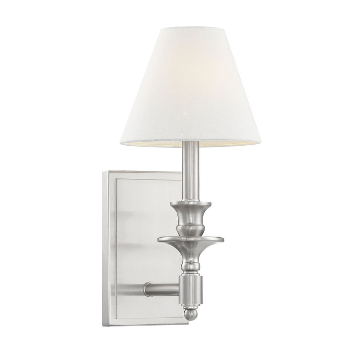 Savoy House 9-0700-1-SN One Light Wall Sconce, Satin Nickel