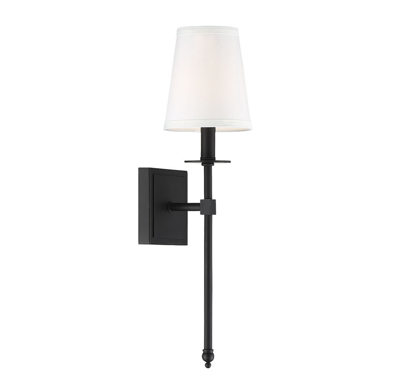 Savoy House 9-302-1-89 One Light Wall Sconce, Matte Black