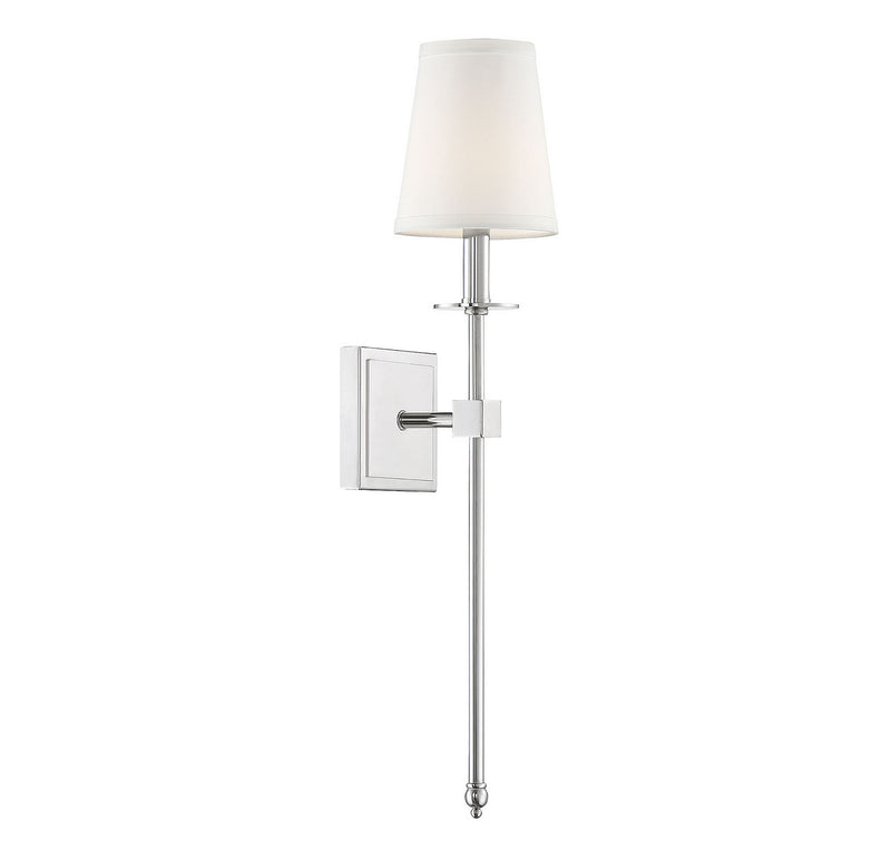 Savoy House 9-303-1-109 One Light Wall Sconce, Polished Nickel