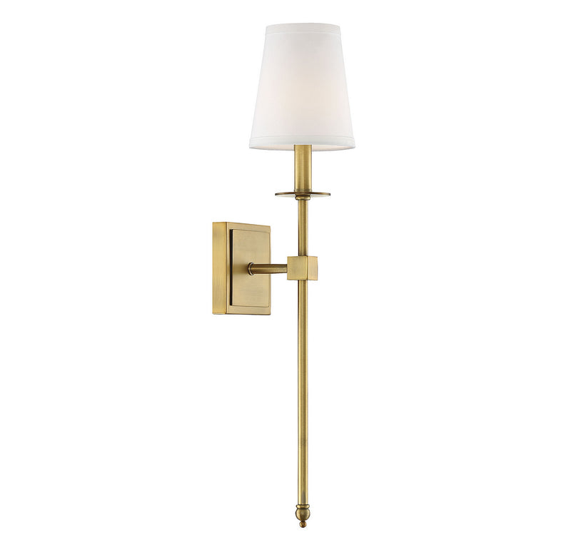 Savoy House 9-303-1-322 One Light Wall Sconce, Warm Brass