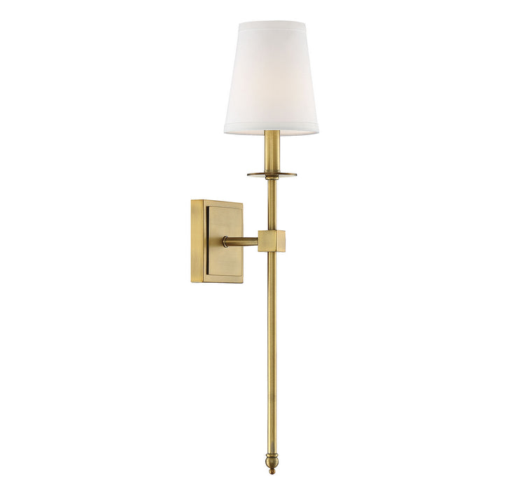 Savoy House 9-303-1-322 One Light Wall Sconce, Warm Brass
