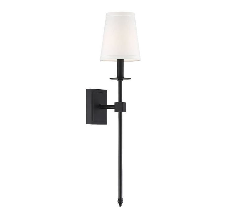 Savoy House 9-303-1-89 One Light Wall Sconce, Matte Black