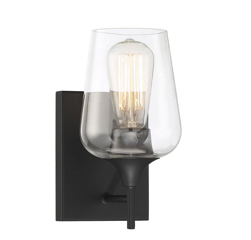Savoy House 9-4030-1-BK One Light Wall Sconce, Black