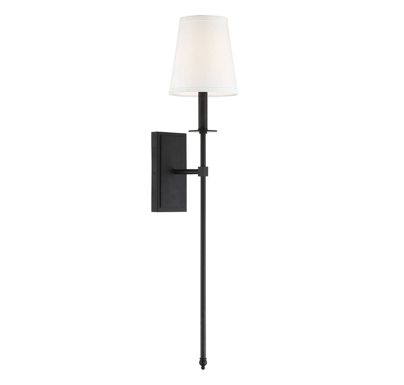 Savoy House 9-7144-1-89 One Light Wall Sconce, Matte Black
