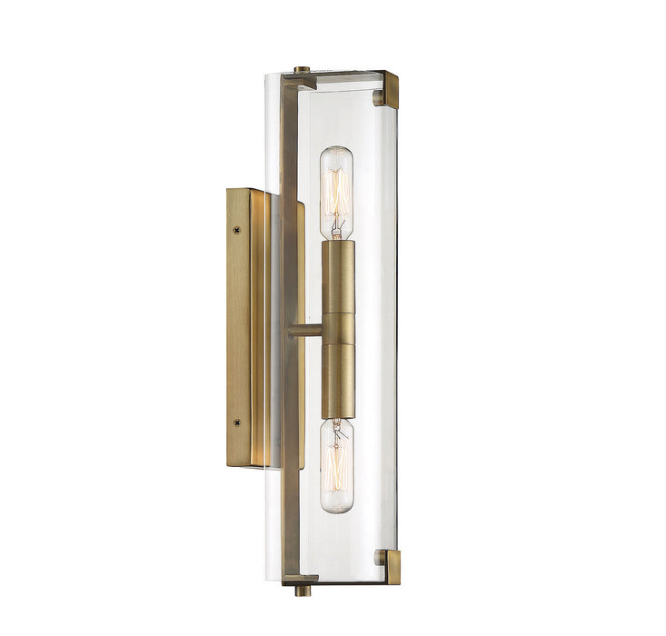 Savoy House 9-9771-2-322 Two Light Wall Sconce, Warm Brass