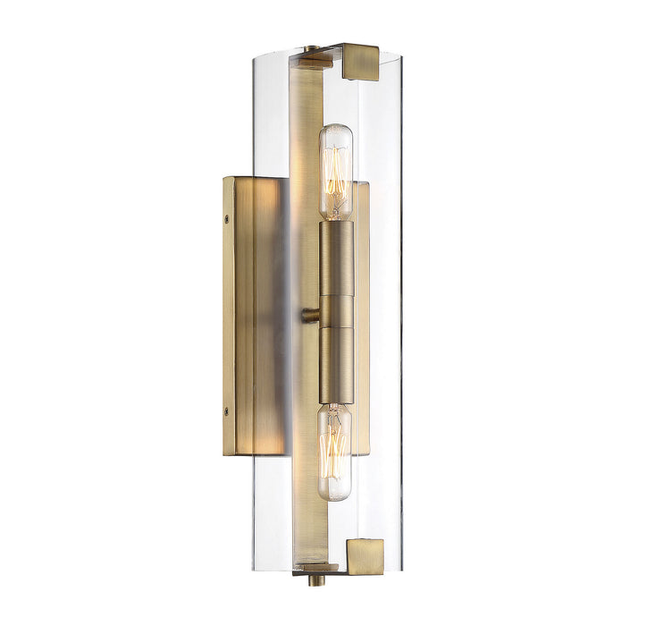 Savoy House 9-9771-2-322 Two Light Wall Sconce, Warm Brass