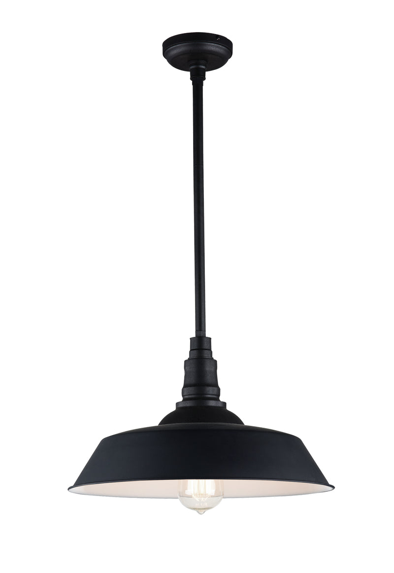 Matteo Lighting C58305DG One Light Pendant, Dark Grey