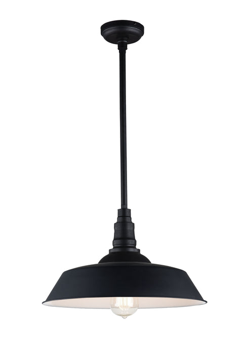 Matteo Lighting C58305DG One Light Pendant, Dark Grey