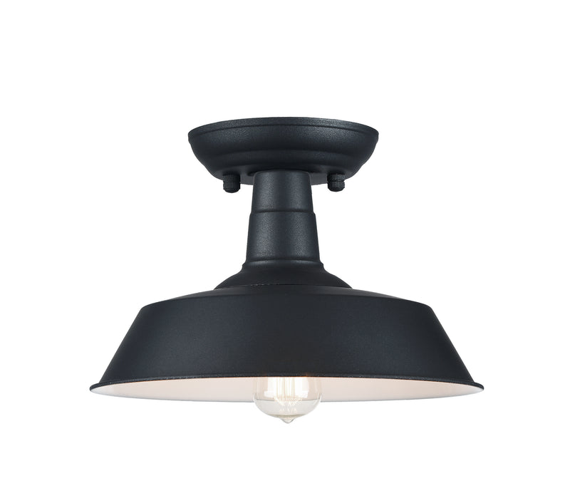 Matteo Lighting X58301DG One Light Flush Mount, Dark Grey