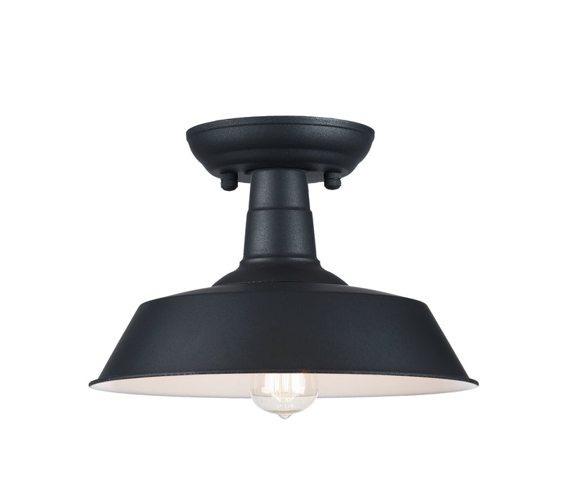 Matteo Lighting X58301DG One Light Flush Mount, Dark Grey