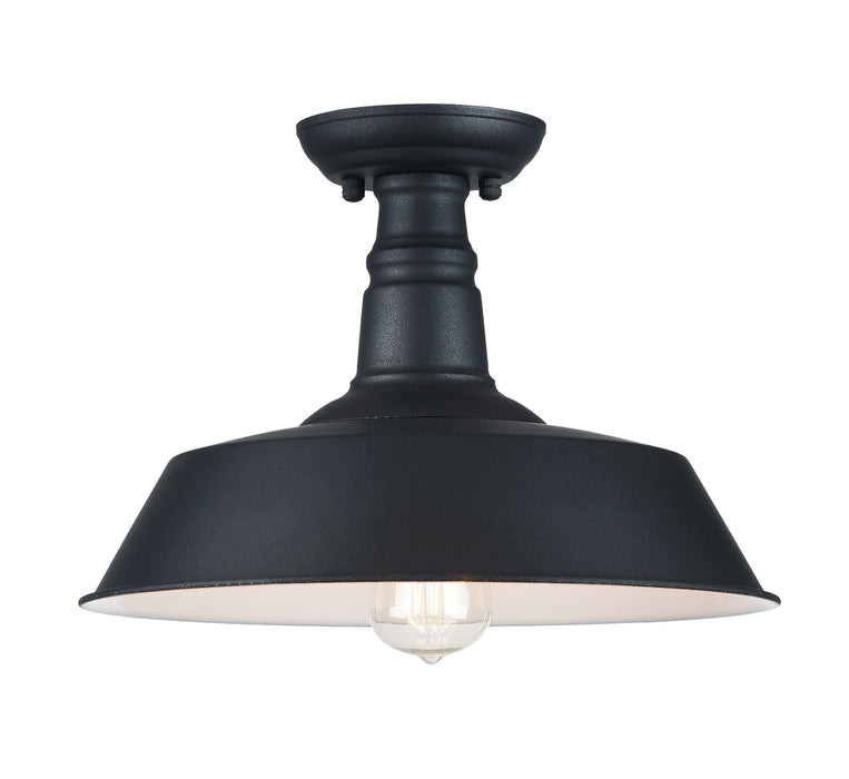 Matteo Lighting X58303DG One Light Flush Mount, Dark Grey