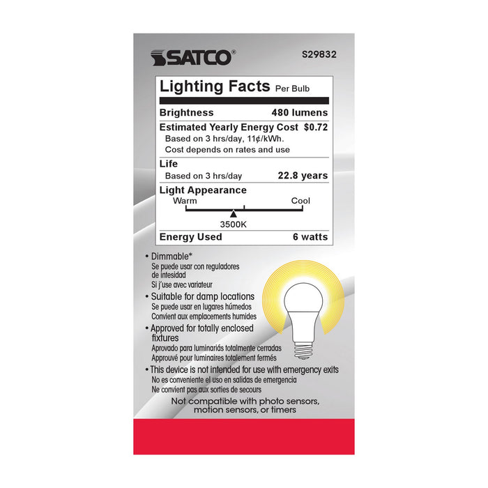 Satco S29832 Light Bulb, Frost
