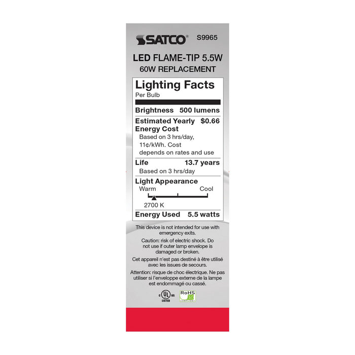 Satco S9965 Light Bulb, Clear