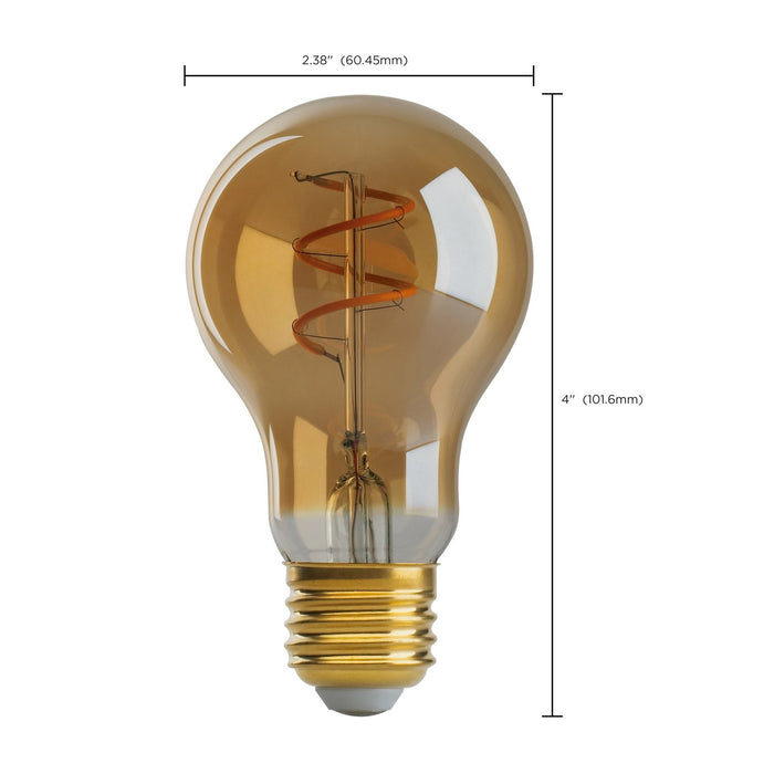 Satco S9966 Light Bulb, Transparent Amber