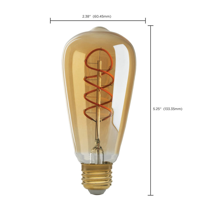 Satco S9967 Light Bulb, Transparent Amber