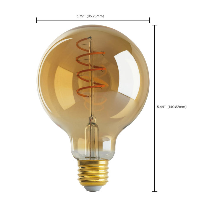 Satco S9968 Light Bulb, Transparent Amber