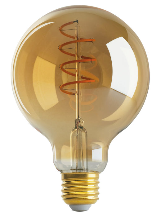 Satco S9968 Light Bulb, Transparent Amber