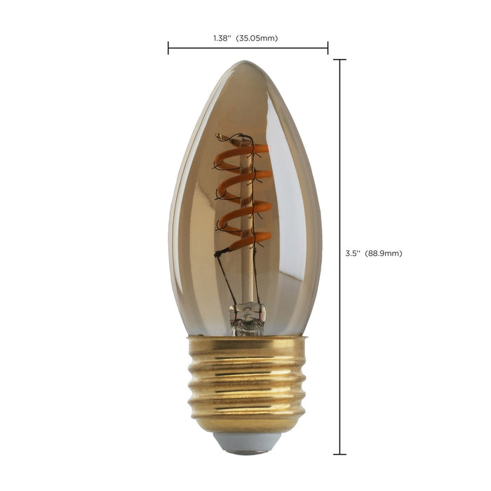 Satco S9970 Light Bulb, Transparent Amber