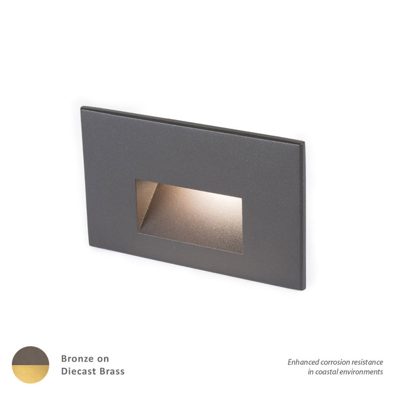 W.A.C. Lighting 4011-27BBR LED Step and Wall Light, Bronze On Brass