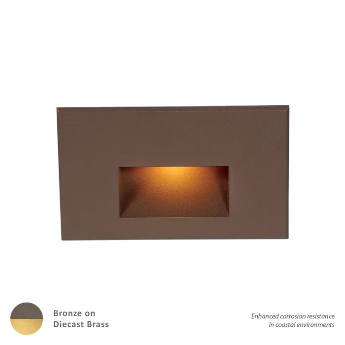 W.A.C. Lighting 4011-AMBBR LED Step and Wall Light, Bronze On Brass