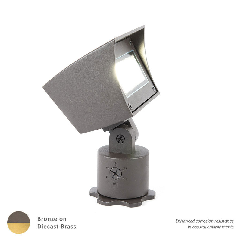 W.A.C. Lighting 5021-27BBR LED Flood Light, Bronze On Brass