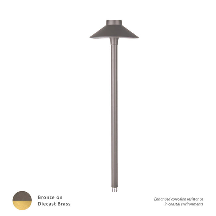 W.A.C. Lighting 6041-27BBR LED Area Light, Bronze On Brass