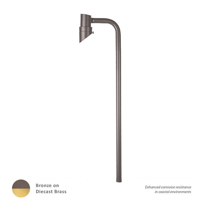 W.A.C. Lighting 6111-27BBR LED Path Light, Bronze On Brass