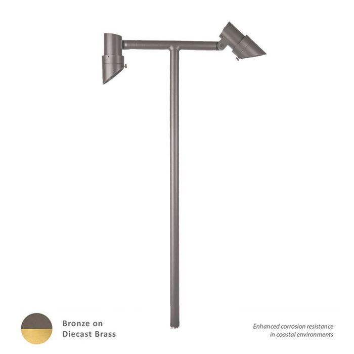 W.A.C. Lighting 6211-27BBR LED Path Light, Bronze On Brass